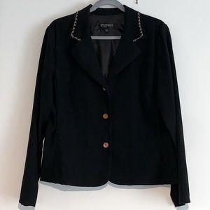 Vintage Blazer with Beaded Collar Detail